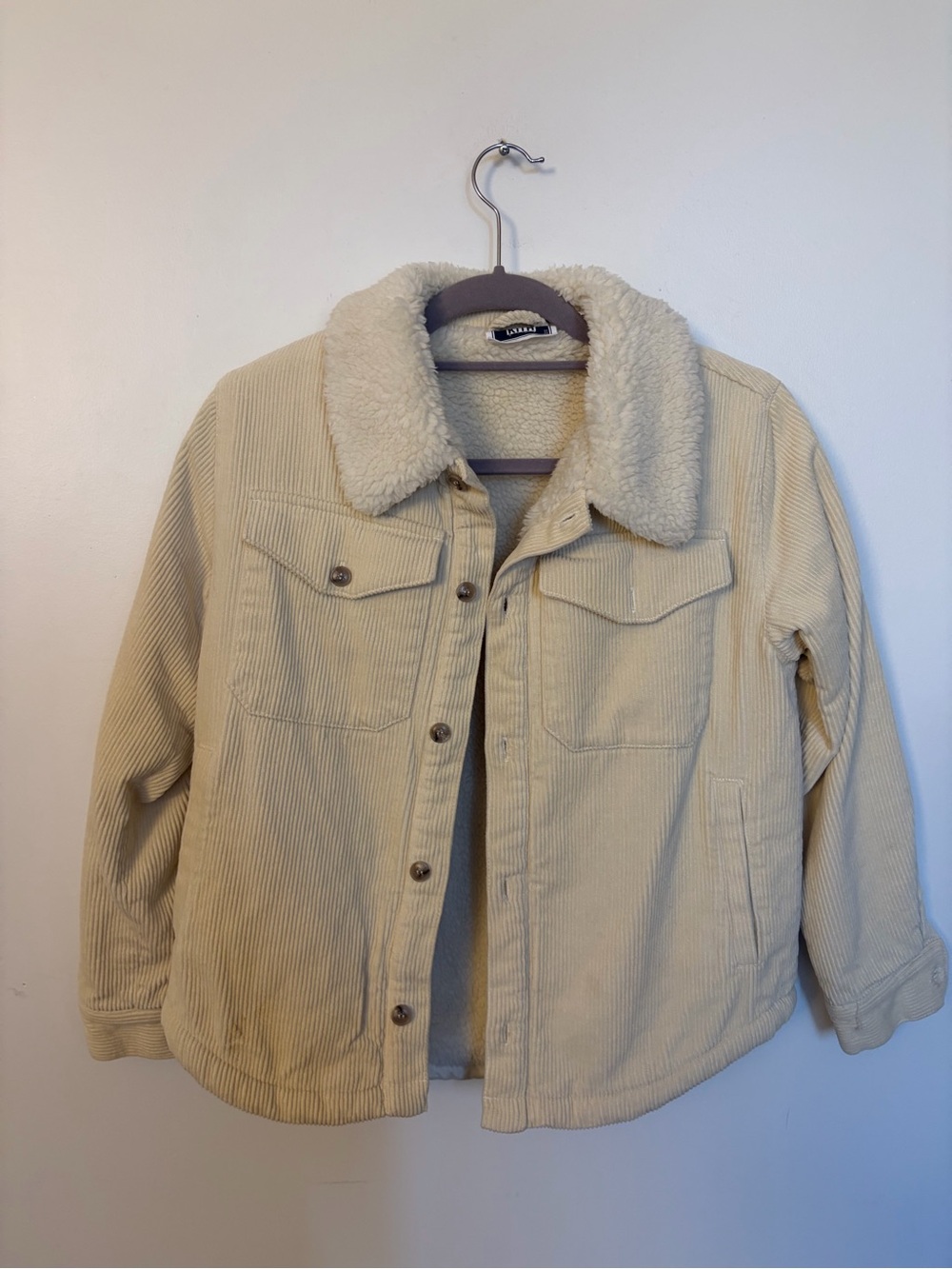 Kith Kids Corduroy Sherpa-Lined Kids Jacket - Cream - 10/11